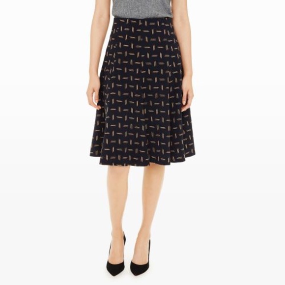 Club Monaco Navy Blue Midi Skirt - Picture 4 of 4